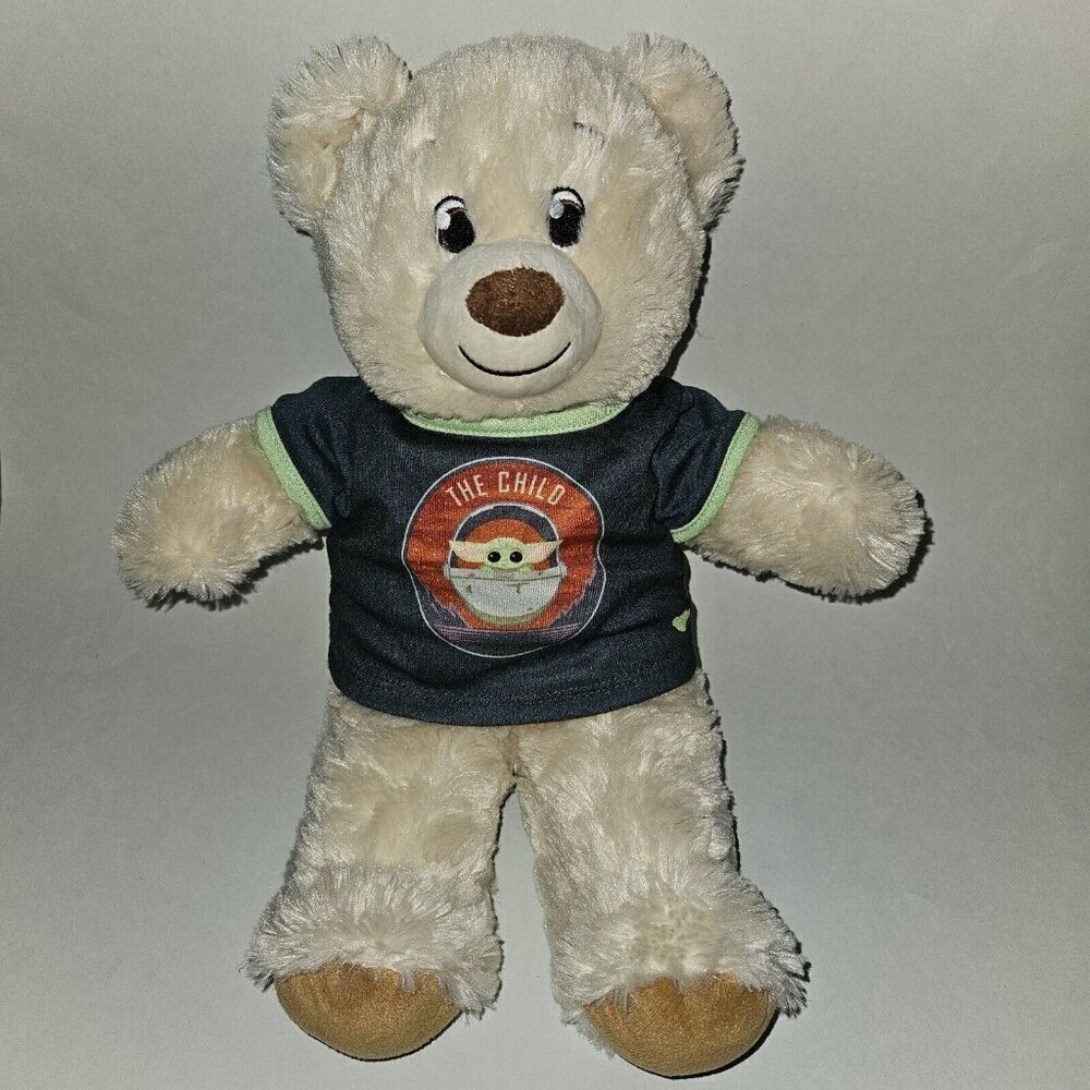 BABW Build A Bear Lil Pudding Cub White Teddy Plush Star Wars Mandalorian Child